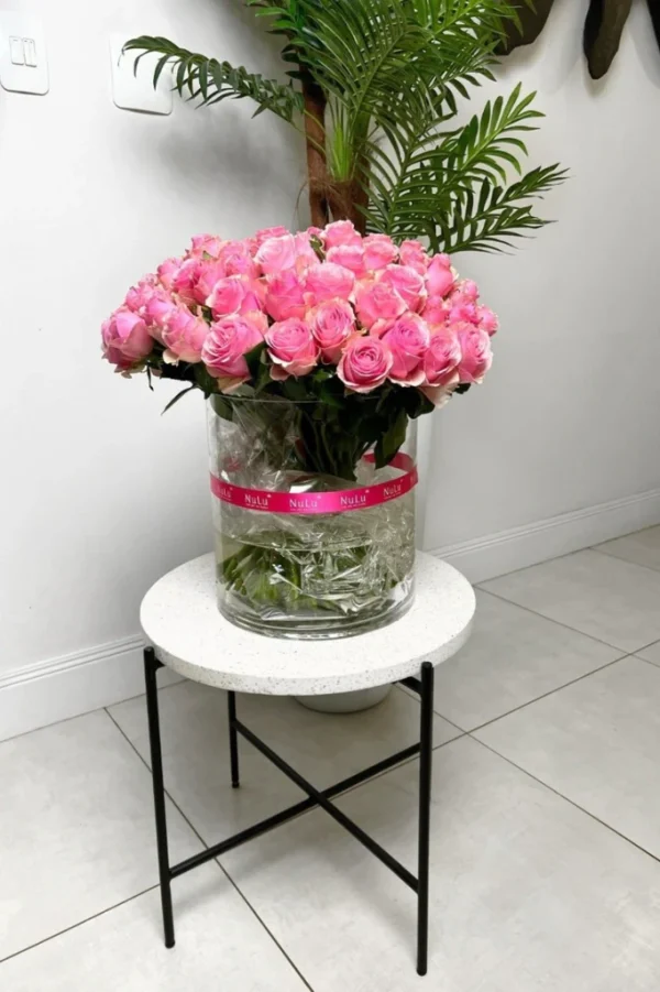 Pink Roses in A Vase