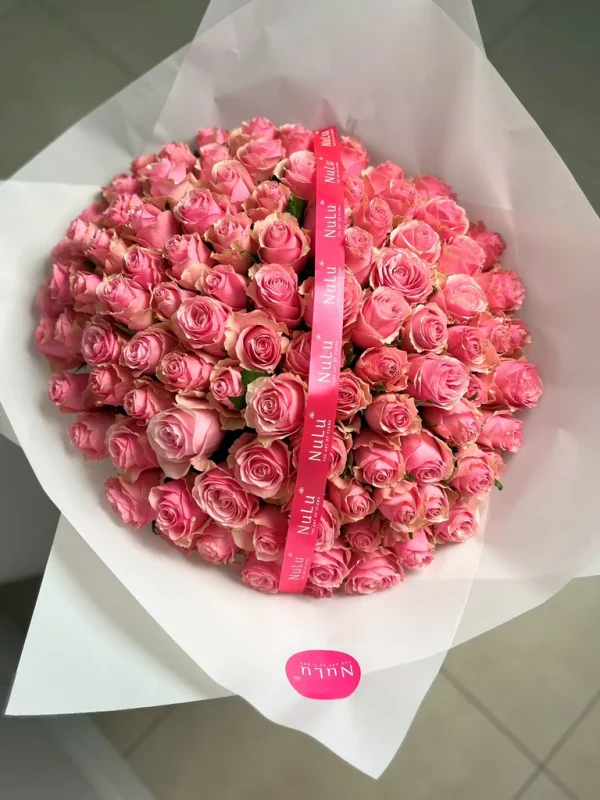 Pink Roses in Bouquet - Image 3