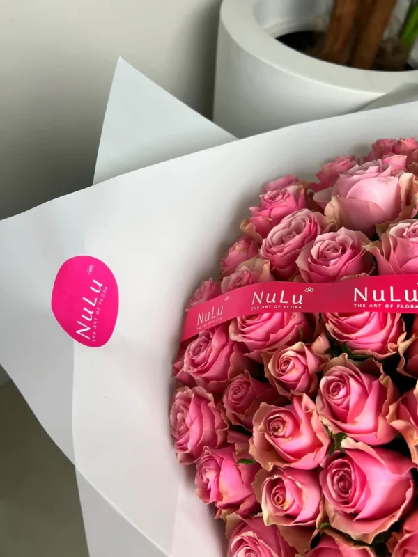 Pink Roses in Bouquet - Image 2